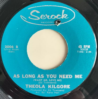 Theola Kilgore : This Is My Prayer / As Long As You Need Me (Want Me, Love Me) (7", Single, Styrene)