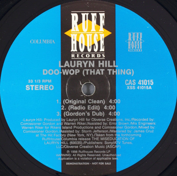 Lauryn Hill : Doo-Wop (That Thing) (12", Promo)
