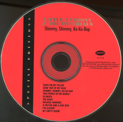 Little Anthony & The Imperials : Shimmy, Shimmy, Ko-Ko-Bop (CD, Comp)