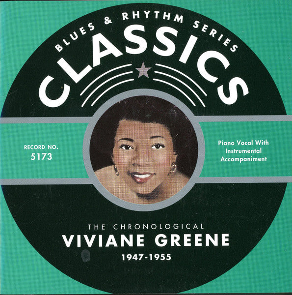 Viviane Greene : The Chronological Viviane Greene 1947-1955 (CD, Comp)
