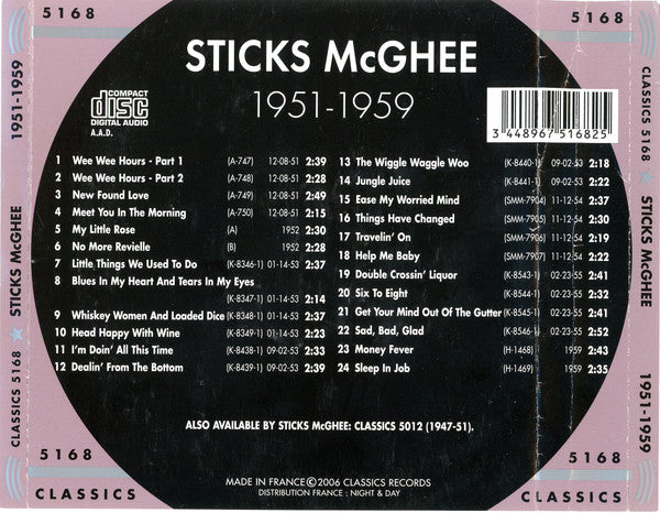 Stick McGhee : The Chronological Sticks McGhee 1951-1959 (CD, Comp)
