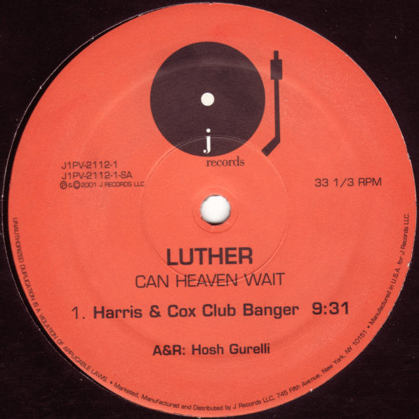 Luther Vandross : Can Heaven Wait (2x12")