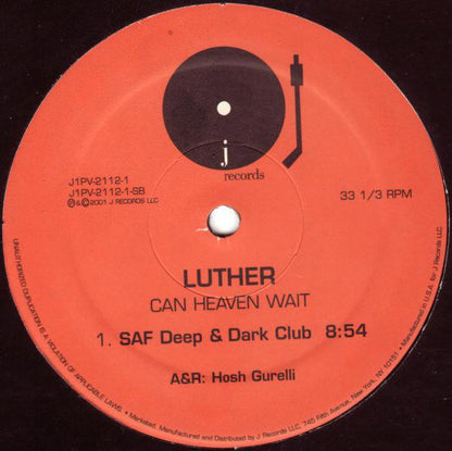 Luther Vandross : Can Heaven Wait (2x12")