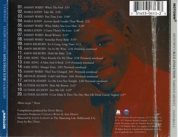 Various : Motown's Blue Evolution (CD, Comp)