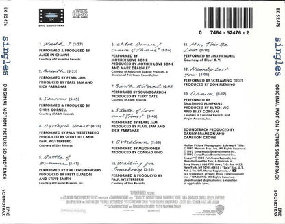 Various : Singles (Original Motion Picture Soundtrack) (CD, Comp, Pit)