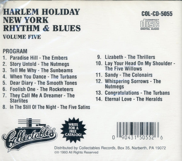 Various : Harlem Holiday - New York Rhythm & Blues Volume Five (CD, Comp)