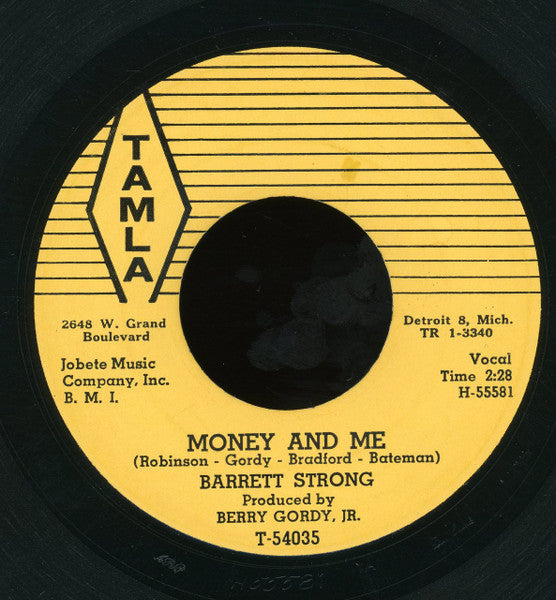 Barrett Strong : Money And Me (7", Single)