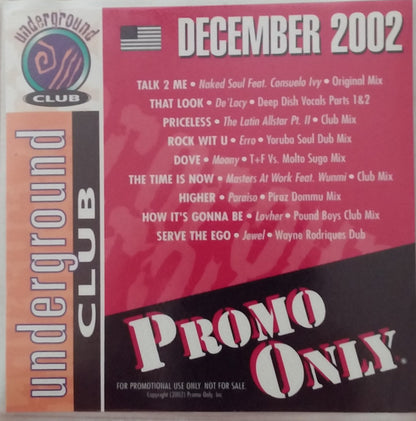Various : Promo Only Underground Club: December 2002 (CD, Comp, Promo)