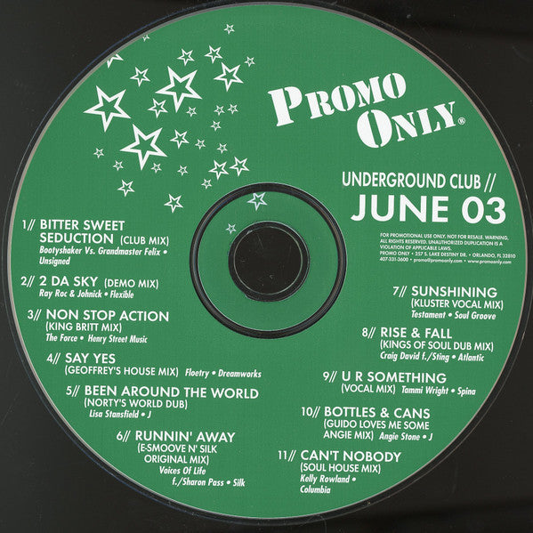 Various : Promo Only Underground Club: June 03 (CD, Comp, Promo)