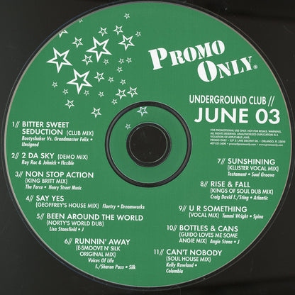 Various : Promo Only Underground Club: June 03 (CD, Comp, Promo)