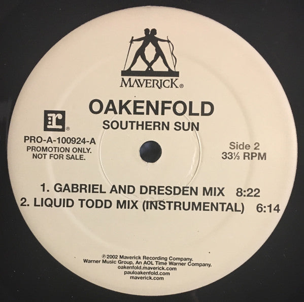 Paul Oakenfold : Southern Sun (12", Promo)