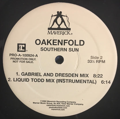 Paul Oakenfold : Southern Sun (12", Promo)