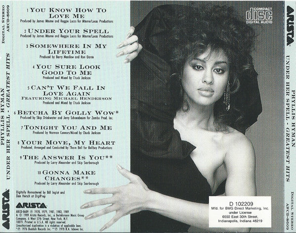 Phyllis Hyman : Under Her Spell (Greatest Hits) (CD, Comp, Club, RM, RP)