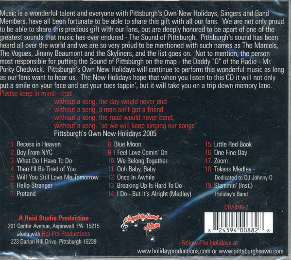 Pittsburgh's Own New Holidays : Keepin' The Sound Alive (CD, Album)