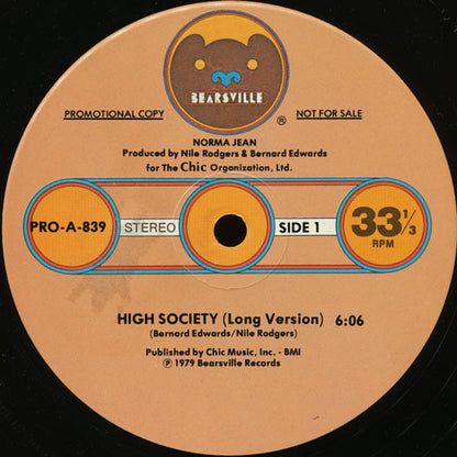 Norma Jean Wright : High Society (12", Promo)