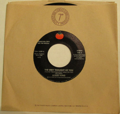 Albert King : The Very Thought Of You (7", Promo, Styrene)
