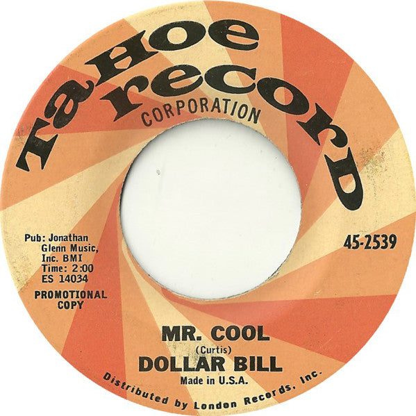 Dollar Bill (8) : Mr. Cool / I Just Don't Know (7", Single, Promo)
