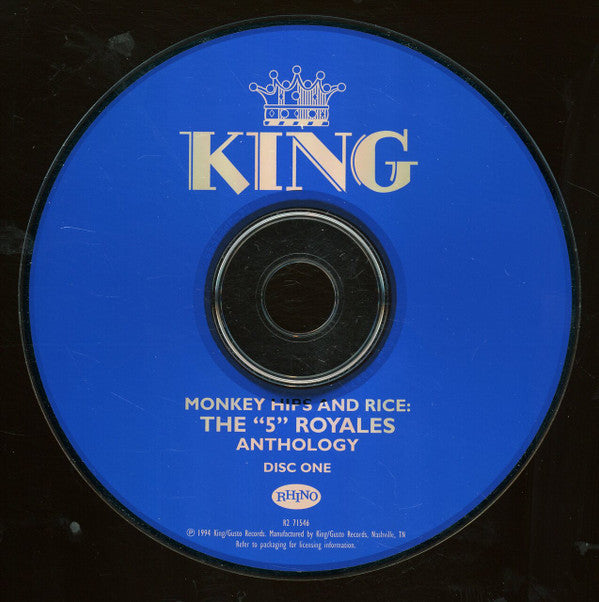 The 5 Royales : Monkey Hips & Rice: The "5" Royales Anthology (CD, Comp)
