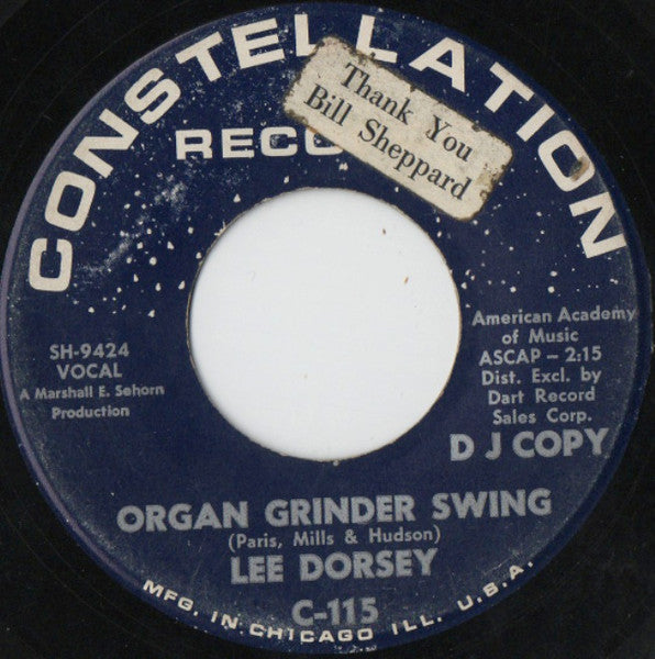 Lee Dorsey : Organ Grinder Swing / I Gotta Find A New Love (7", Single, Promo)