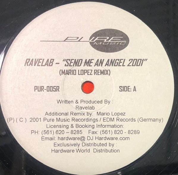 Ravelab : Send Me An Angel 2001 (12", Dis)