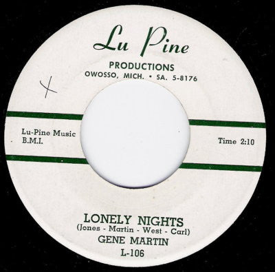 Gene Martin (5) : Lonely Nights (7")