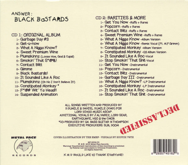 KMD : Bl_ck B_st_rds (2xCD, Album, Dlx, RE, Dig)