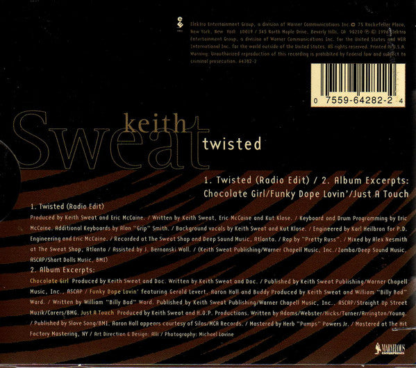 Keith Sweat : Twisted (CD, Single, Smplr)