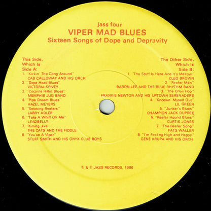 Various : Viper Mad Blues (16 Songs Of Dope And Depravity) (LP, Comp)