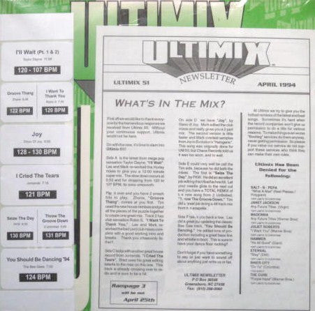 Various : Ultimix 51 (3x12", Comp, Promo)