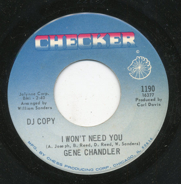 Gene Chandler : No Peace, No Satisfaction (7", Promo)