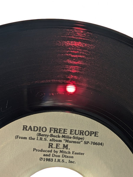 R.E.M. : Radio Free Europe (7", Single, Styrene, Pit)