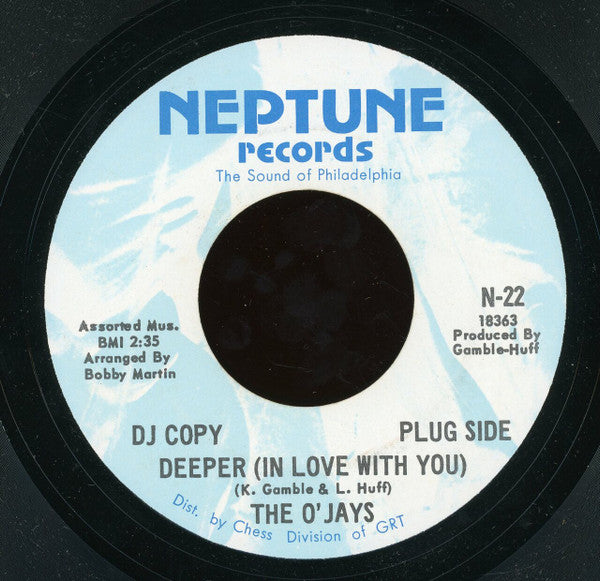 The O'Jays : Deeper (In Love With You) / I've Got The Groove (7", Single, Promo)