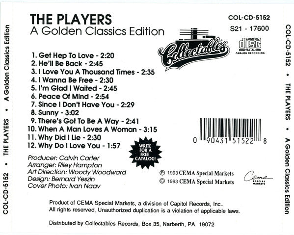 The Players (10) : He'll Be Back (CD, Album)