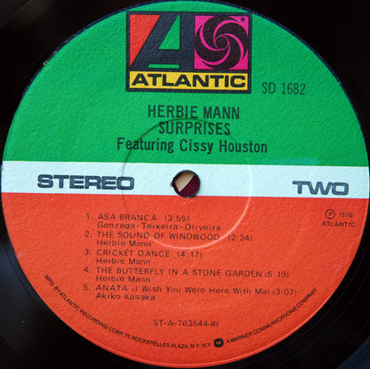 Herbie Mann Featuring Cissy Houston : Surprises (LP, Album, RI)