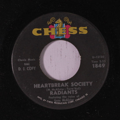 The Radiants : Heartbreak Society  (7", Single, Promo)