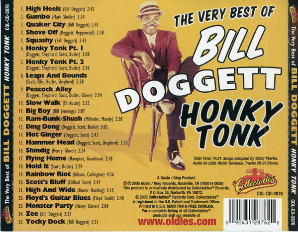 Bill Doggett : The Very Best Of Bill Doggett Honky Tonk (CD, Comp, Mono)