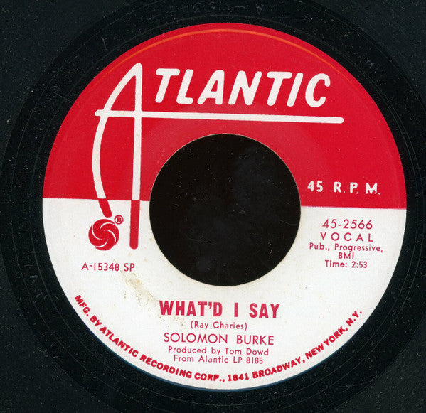 Solomon Burke : Get Out Of My Life Woman (7", Single, Promo, SRC)