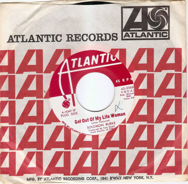 Solomon Burke : Get Out Of My Life Woman (7", Single, Promo, SRC)