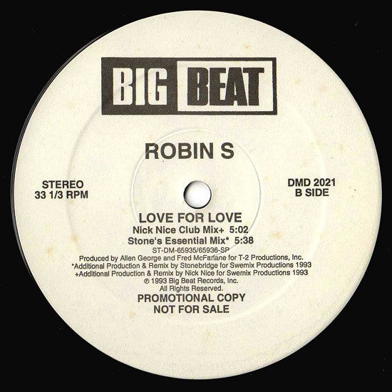 Robin S. : Love For Love (12", Promo)