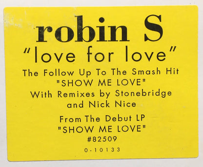 Robin S. : Love For Love (12", Promo)