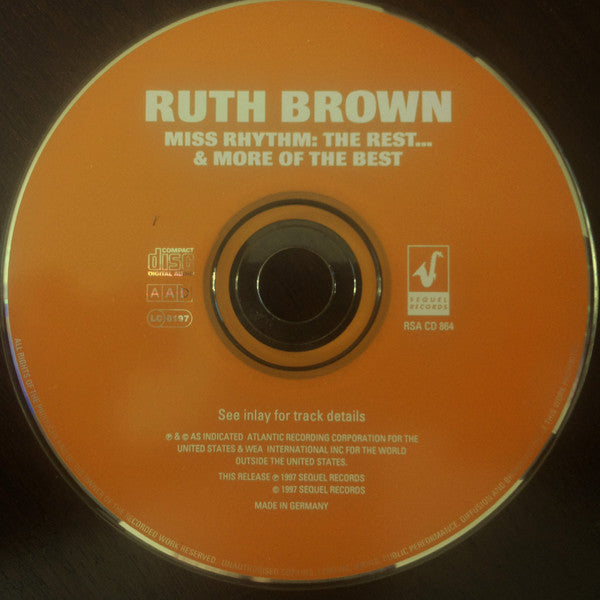 Ruth Brown : Miss Rhythm: The Rest...& More Of The Best (CD, Comp)