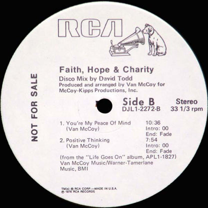 Faith, Hope & Charity : Life Goes On (12", Promo)