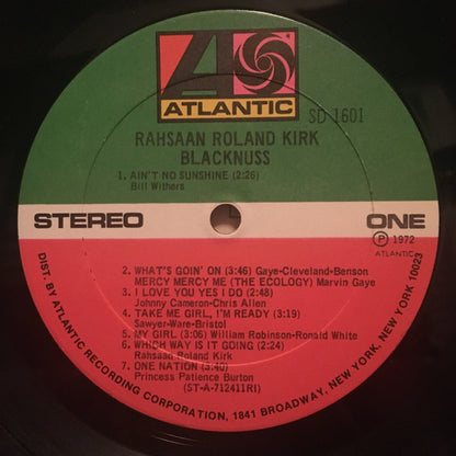 Roland Kirk : Blacknuss (LP, Album, PRC)