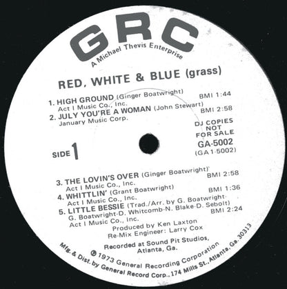 Red, White & Blue (Grass) : Red, White & Blue (Grass)  (LP, Album, Promo, W/Lbl, wlp)