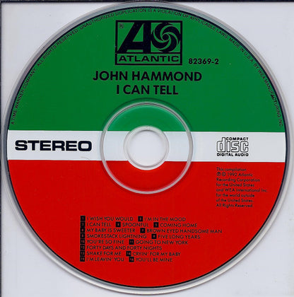 John Paul Hammond : I Can Tell (CD, Album, RE, RM)
