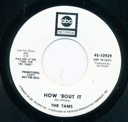 The Tams : Breaking Up / How 'Bout It (7", Single, Promo)