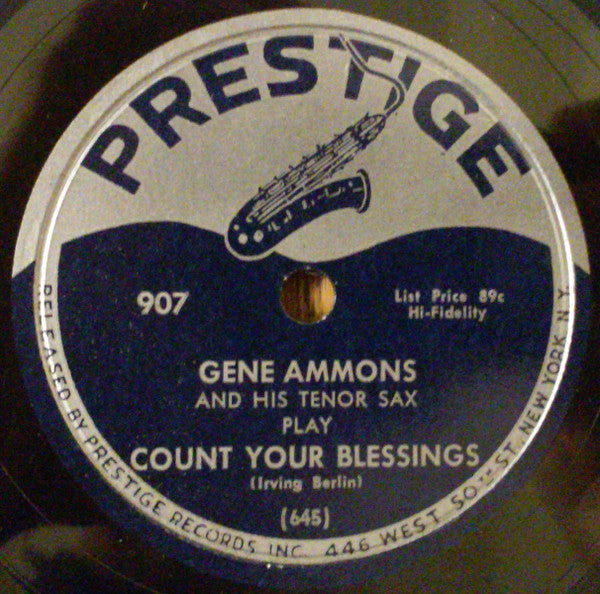 Gene Ammons : Count Your Blessings / Cara Mia (Shellac, 10")