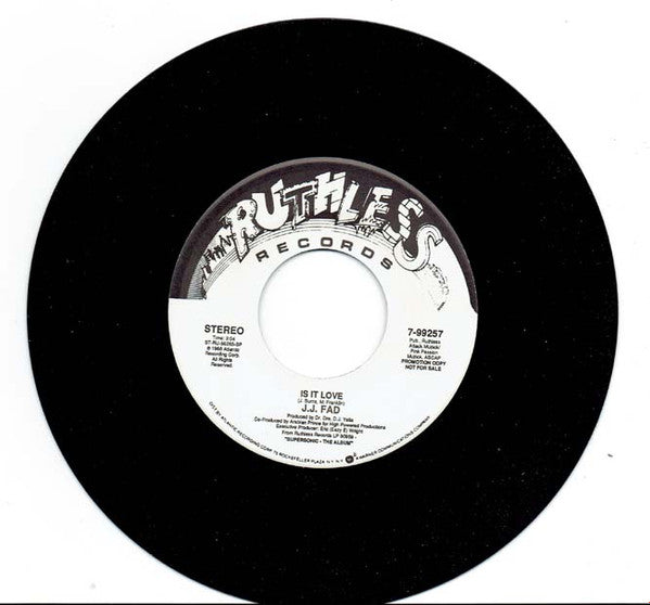 J.J. Fad : Is It Love (7", Promo, SP )