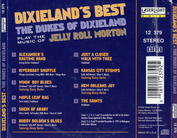 The Dukes Of Dixieland : Dixieland's Best: The Dukes Of Dixieland Play The Music Of Jelly Roll Morton (CD, Album)