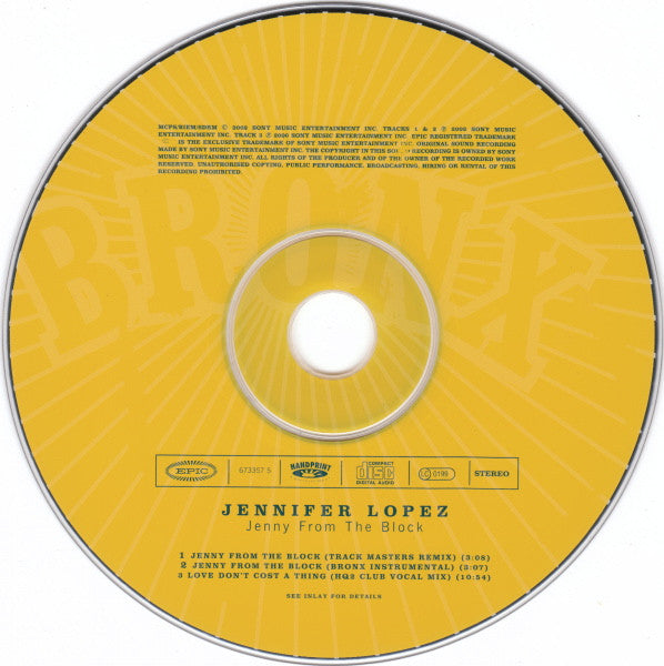 Jennifer Lopez : Jenny From The Block (CD, Single)